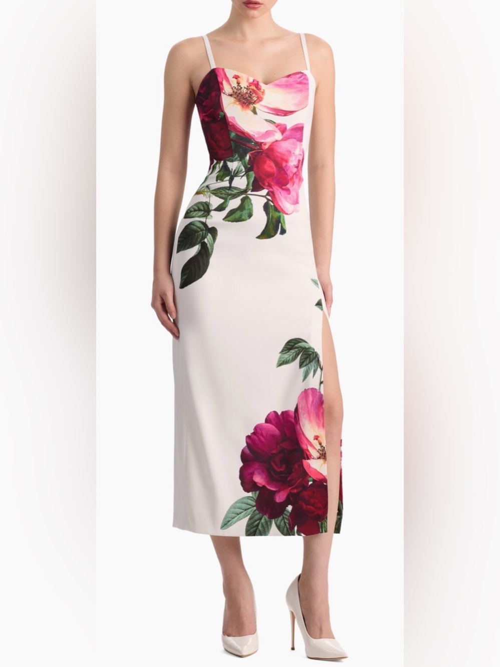 Alice + Olivia Nina Sweetheart Midi-Dress - Picture 3 of 7
